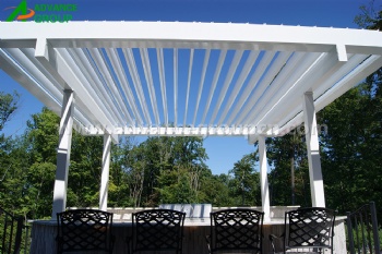 Waterproof Aluminum pergola System With Side Sun Screen