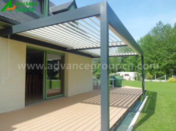 Outdoor Aluminum Pergola Louvered Roof Terrace Roof Bioclimatic Pergola