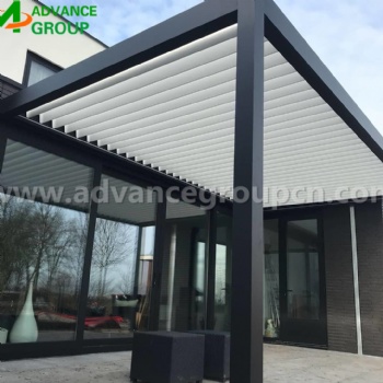 Outdoor Aluminum Pergola Louvered Roof Terrace Roof Bioclimatic Pergola