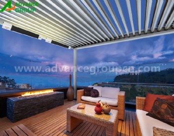 Outdoor Aluminum Pergola Louvered Roof Terrace Roof Bioclimatic Pergola