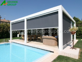 Outdoor Aluminum Pergola Louvered Roof Terrace Roof Bioclimatic Pergola