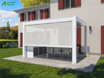 Motorized Aluminum Pergola with Adjustable Louvers