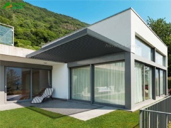 Waterproof Aluminum pergola System With Side Sun Screen