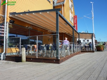 Waterproof PVC Roof Retractable Awning Pergola