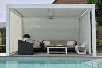 Patio Vertical  Shade Motorized Curtain Roller Blinds